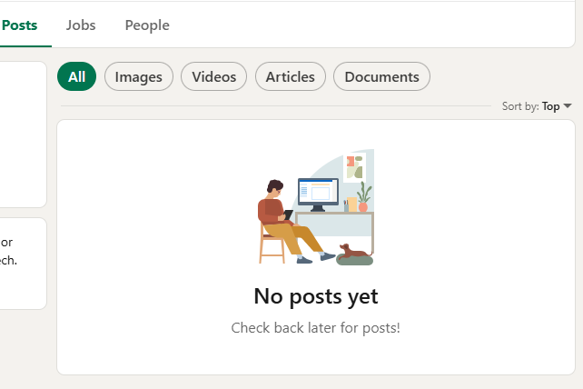 linkedIn no post 